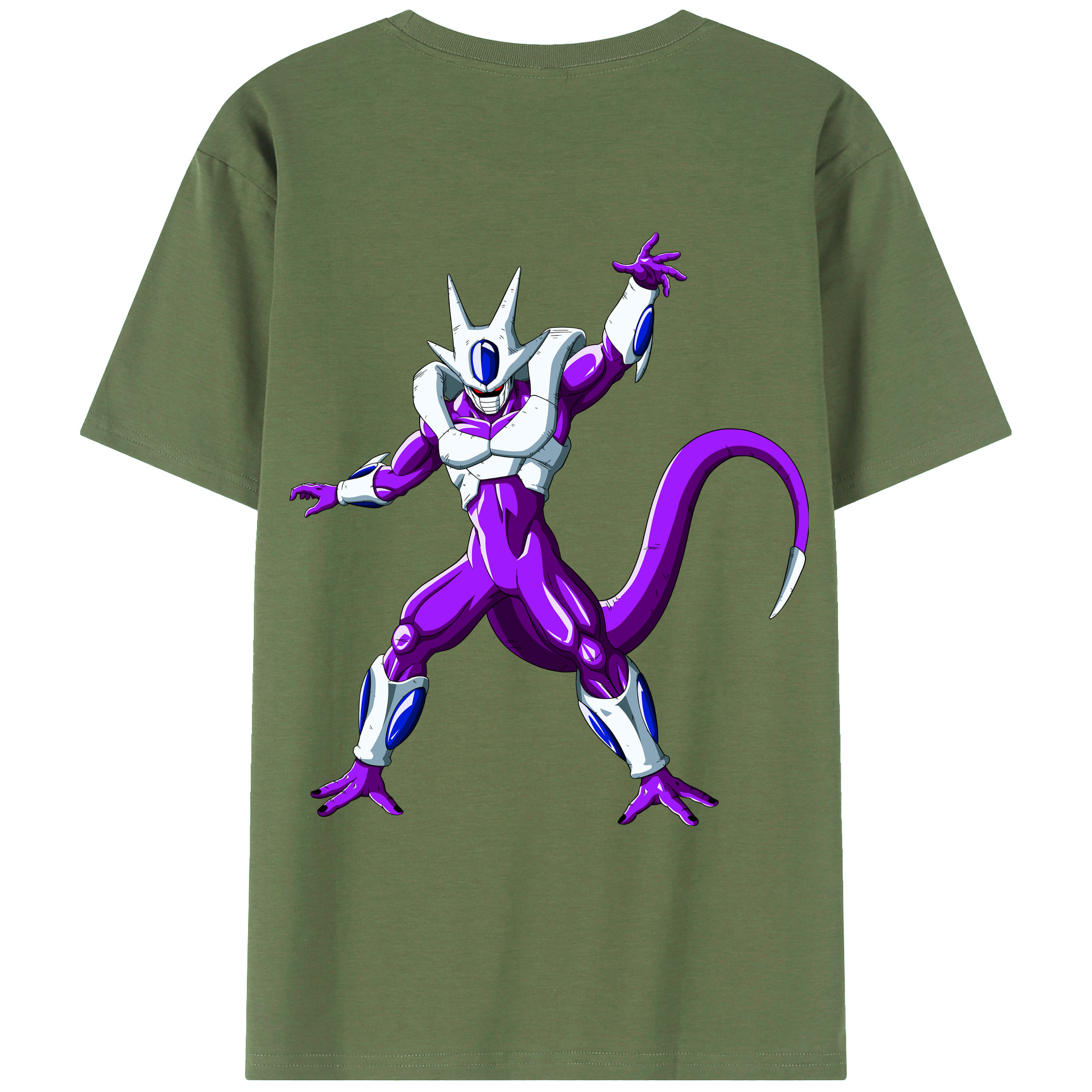 （画像用） ドラゴンボール クウラ DRAGON BALL Cooler Coora 綿100％ メンズ半袖Tシャツ（バックプリント） 通気性